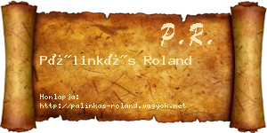 Pálinkás Roland névjegykártya