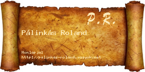 Pálinkás Roland névjegykártya