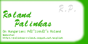 roland palinkas business card